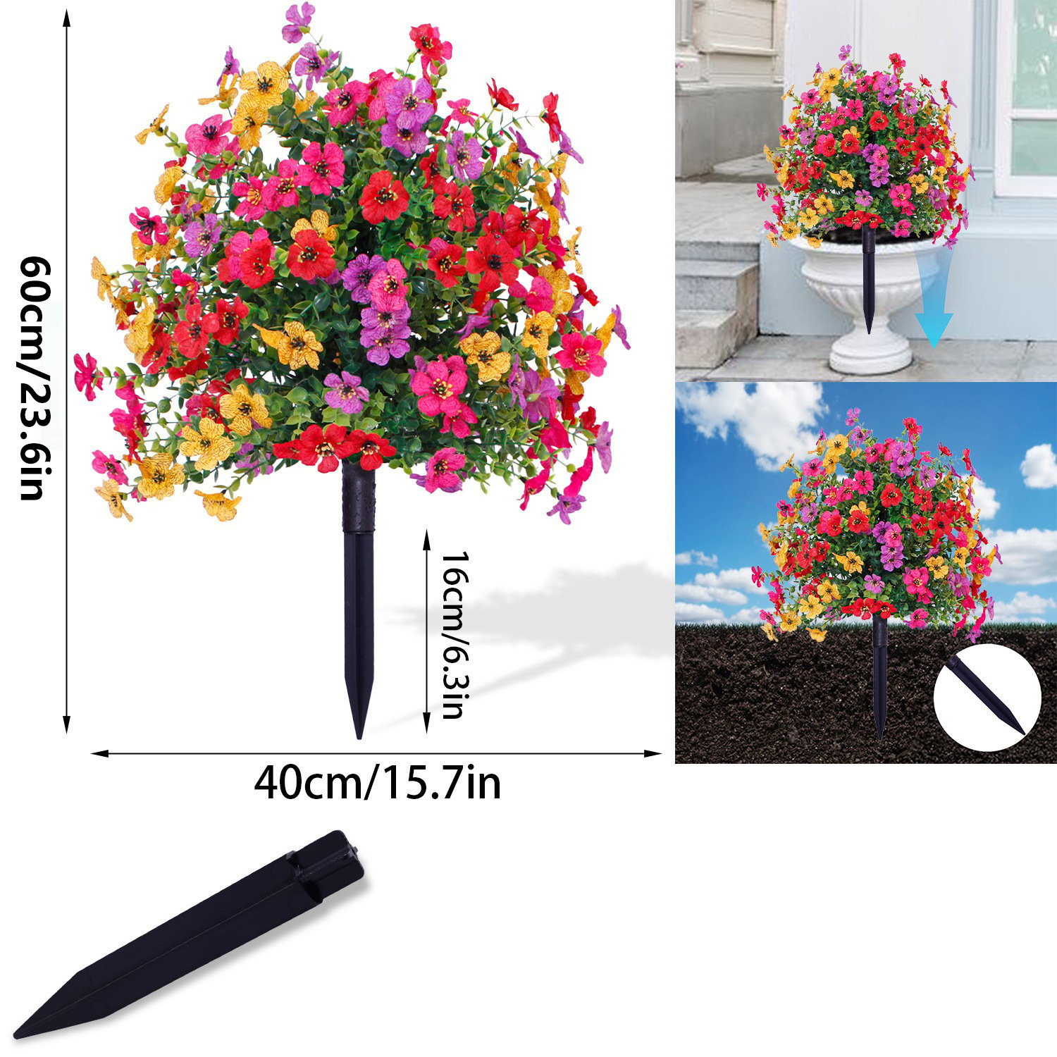 🎁Last Day Sale - 50% OFF🔥Artificial Potted Trees With Ground Stakes🌼