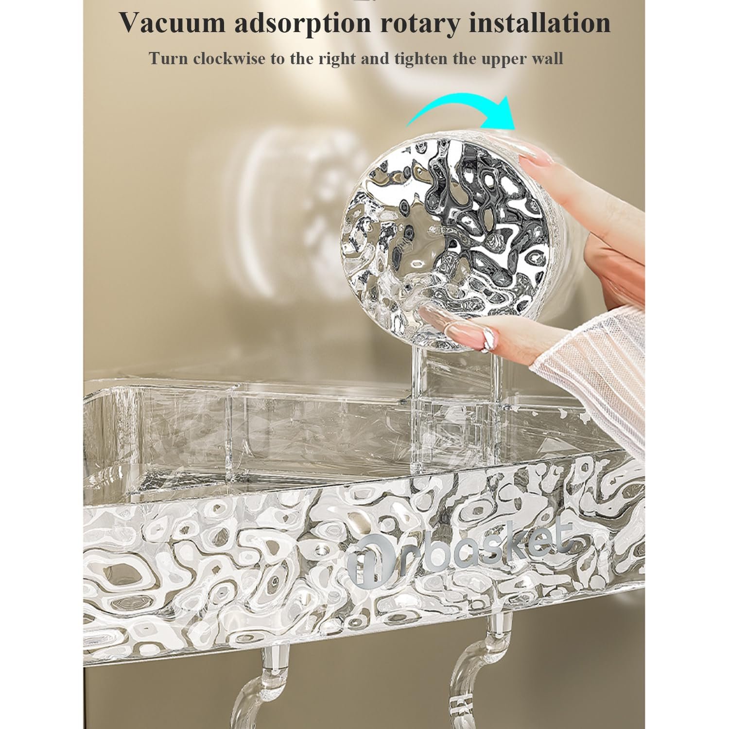 Light Luxury Style Punch-Free Storage Rack