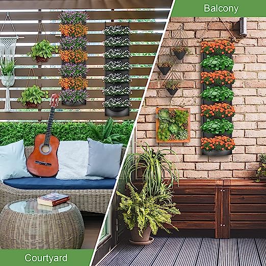 7 Pockets Hanging Vertical Planter
