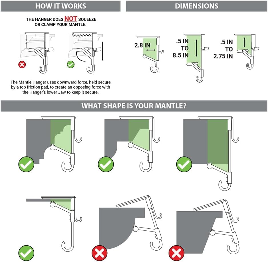 Fireplace Stocking and Garland Hanger