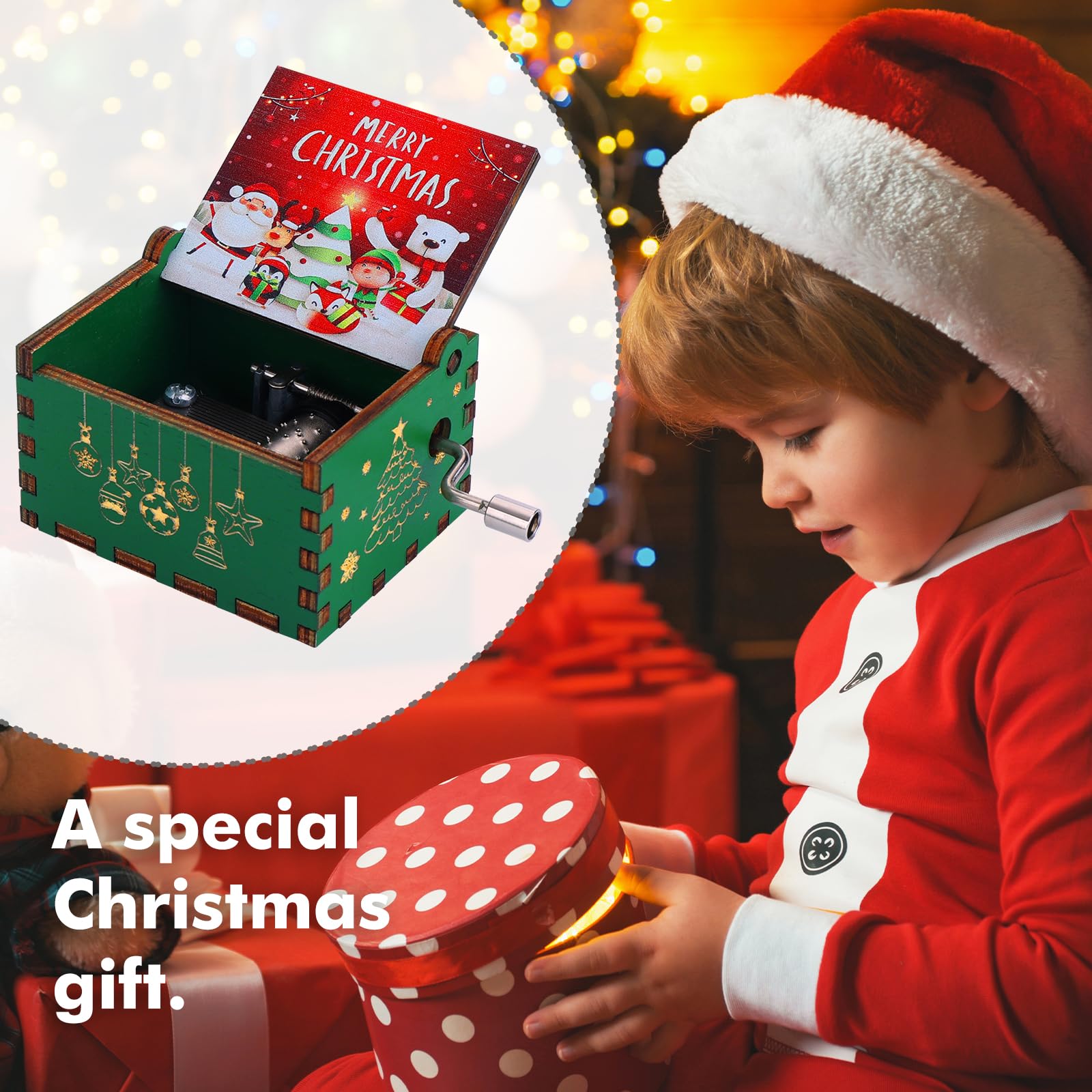 🎉Christmas Sale - SAVE 50% OFF🎉 Merry Christmas Hand Crank Music Boxes