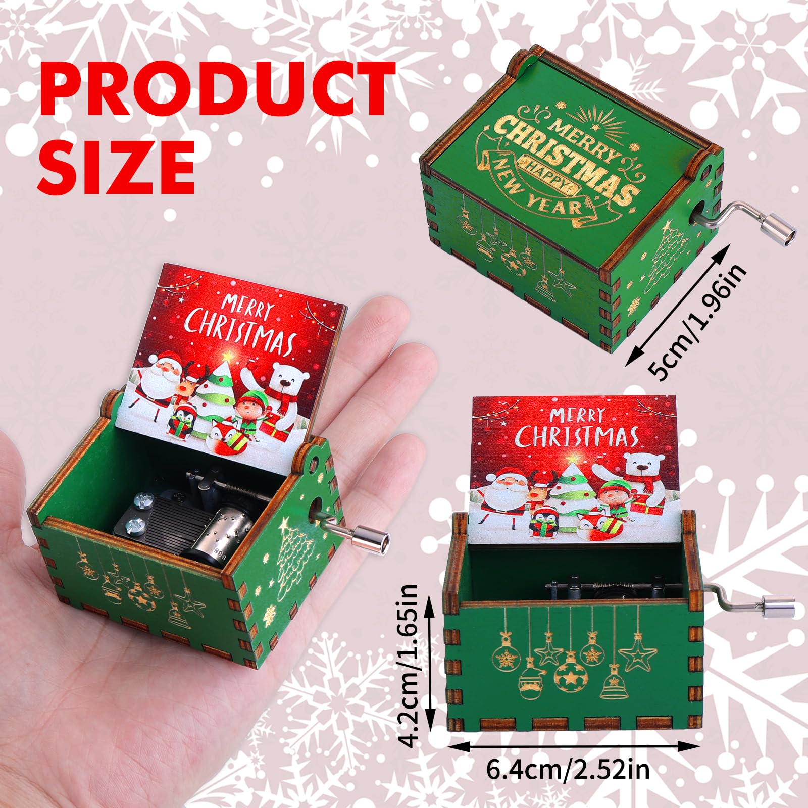 🎉Christmas Sale - SAVE 50% OFF🎉 Merry Christmas Hand Crank Music Boxes