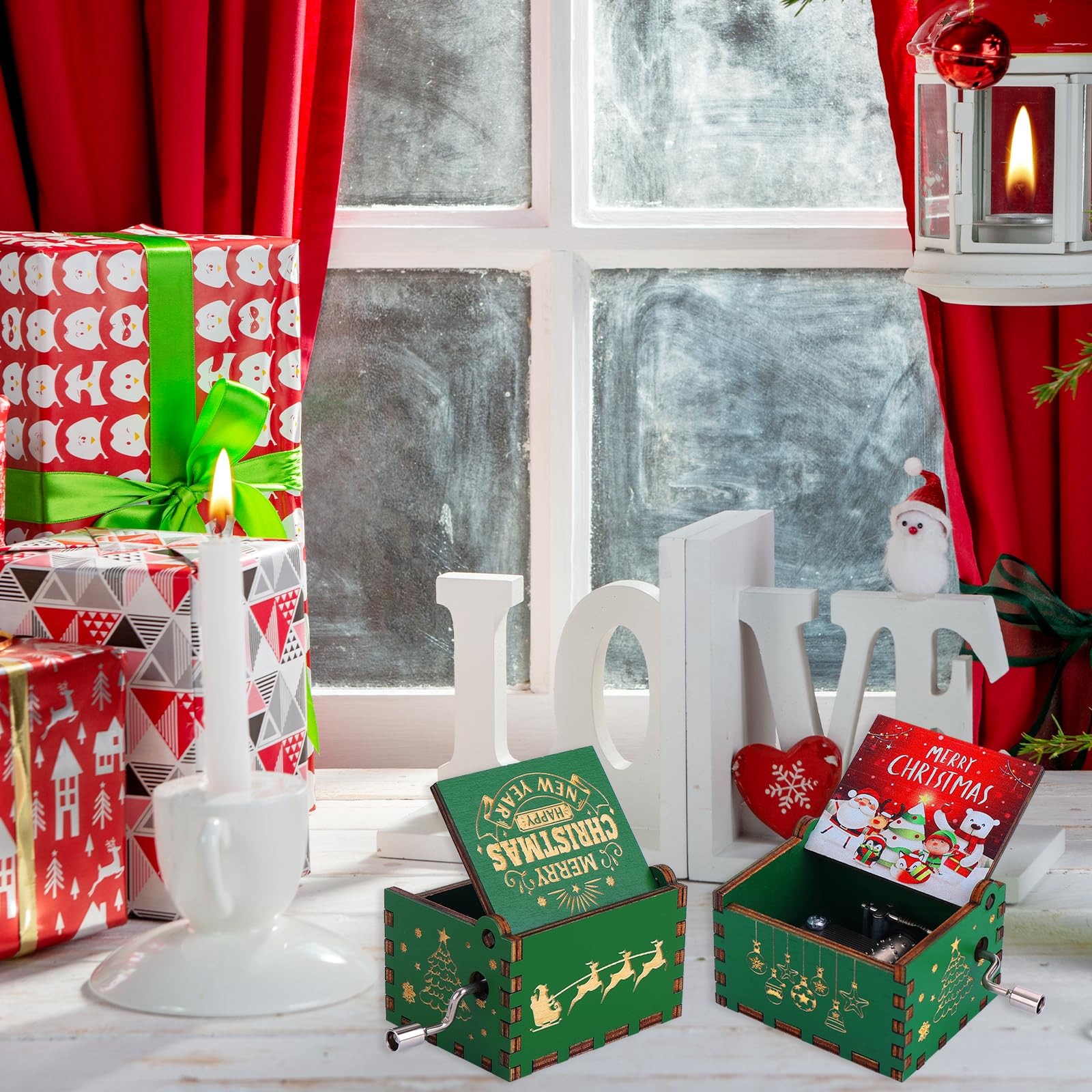 🎉Christmas Sale - SAVE 50% OFF🎉 Merry Christmas Hand Crank Music Boxes