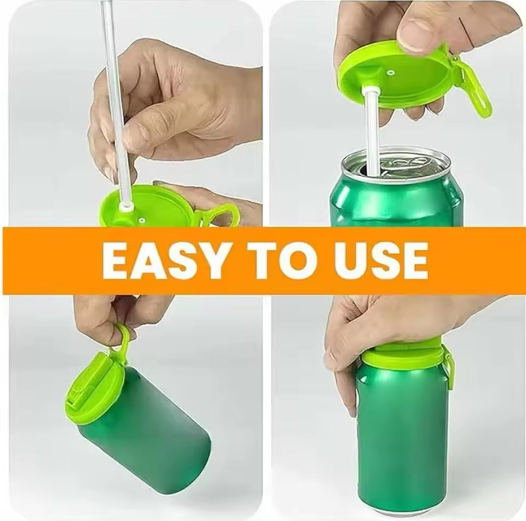 🔥Last Day Promotion 49% OFF🔥Soda Can Lid With Straw (BPA-Free & Reusable)