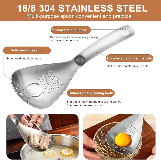 🔥Last Day 40% OFF - ⚡Stainless Steel Multifunctional Kitchen Spoon