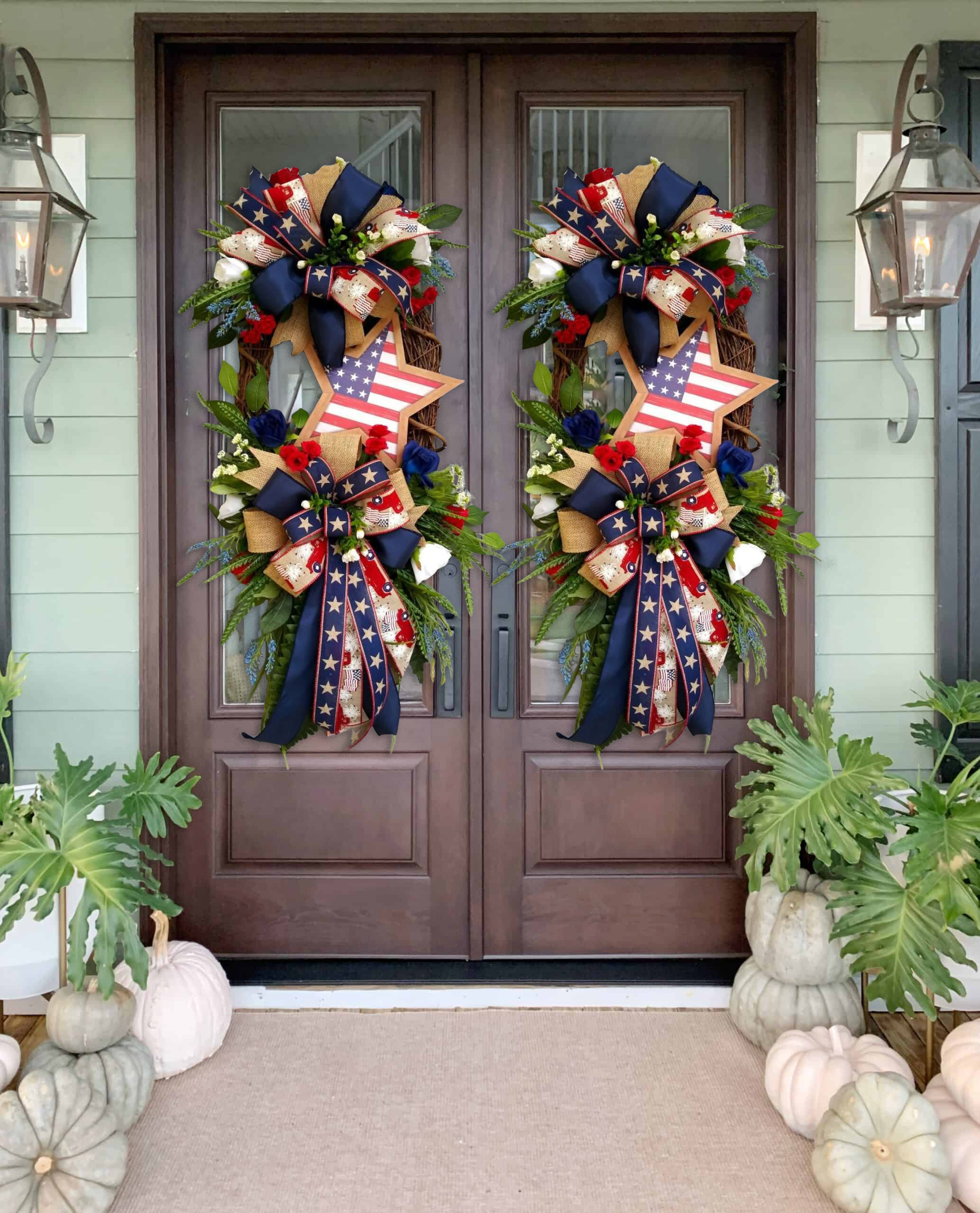 Star Patriotic Wreath-4th Of July Wreath