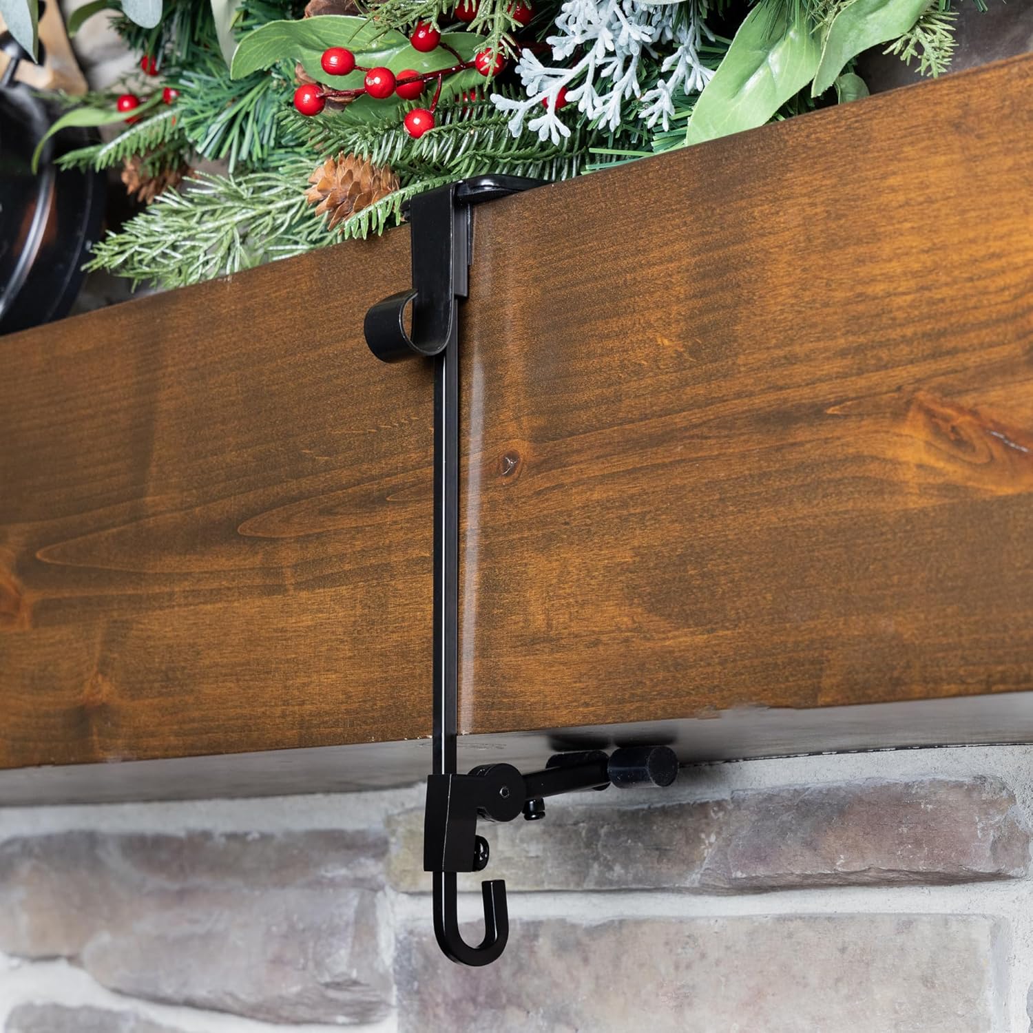 Fireplace Stocking and Garland Hanger