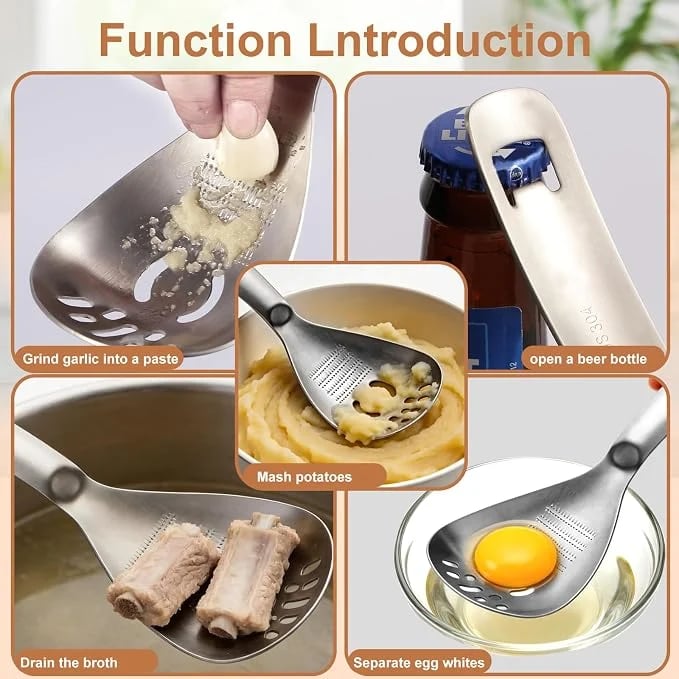 🔥Last Day 40% OFF - ⚡Stainless Steel Multifunctional Kitchen Spoon