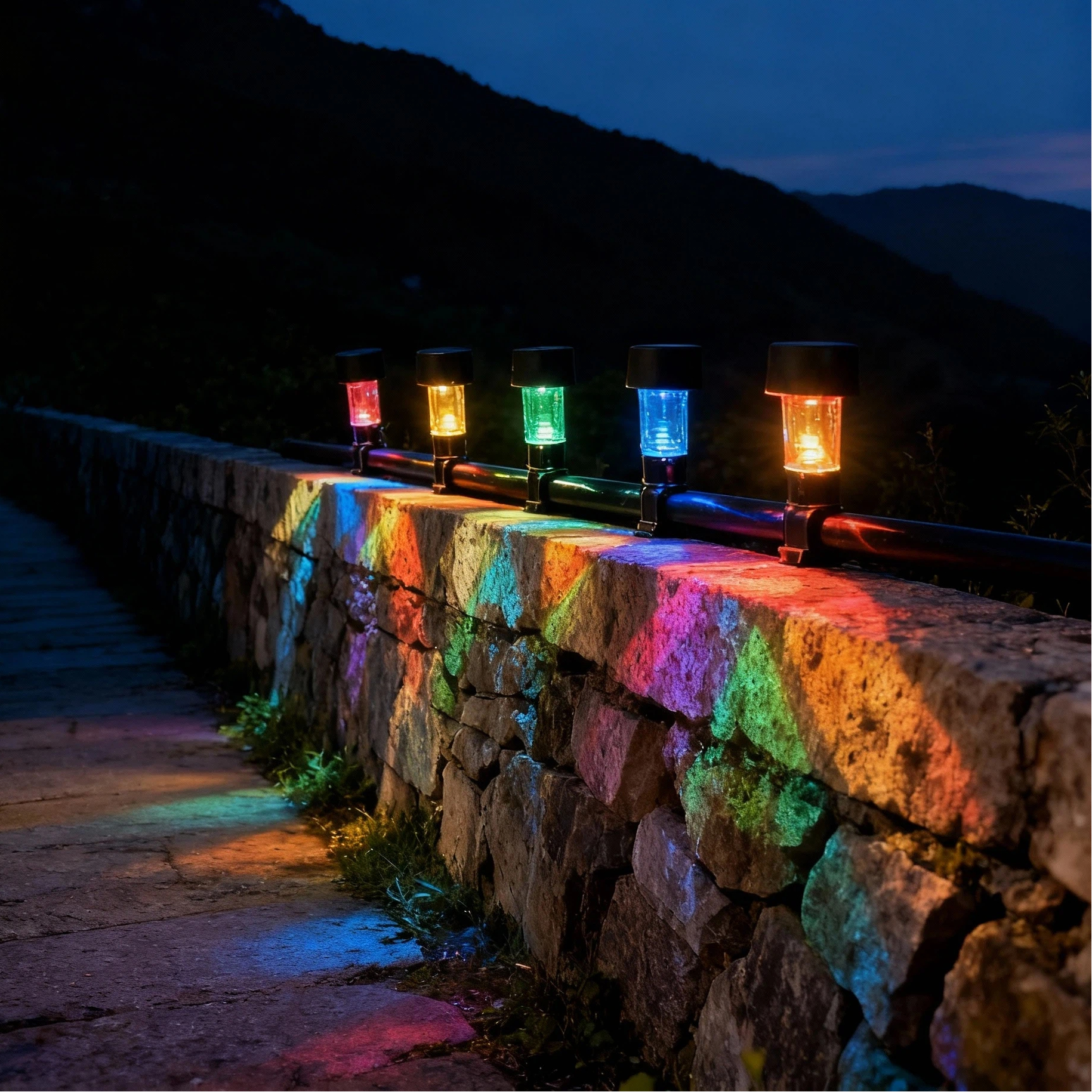 Solar-powered clamp-type outdoor ambient light fixture🌞