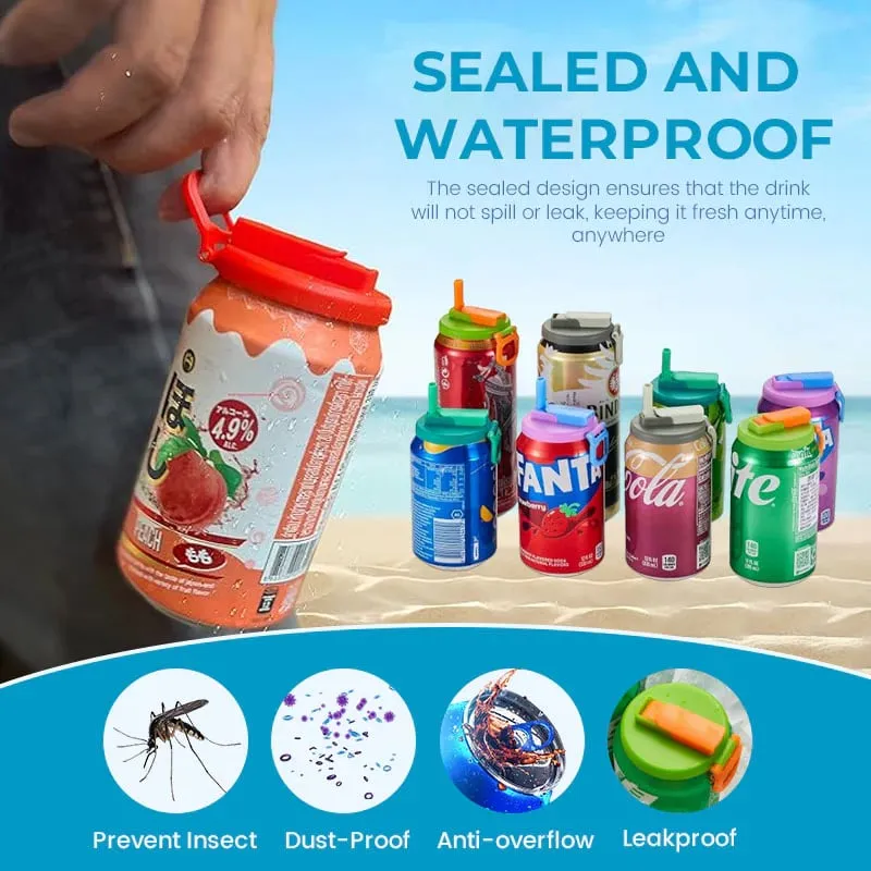 🔥Last Day Promotion 49% OFF🔥Soda Can Lid With Straw (BPA-Free & Reusable)