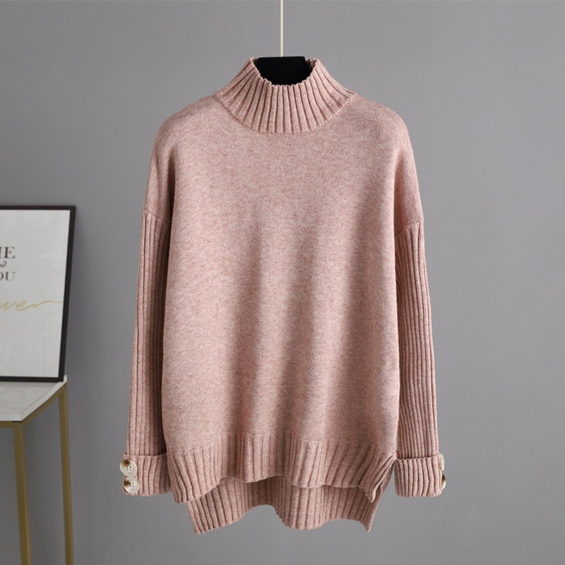 Knitted Women Casual Wide Leg Pants Two Piece Set Loose Button Design Pullover And Drawstring Trouser Ladies Suit Winter Fashion