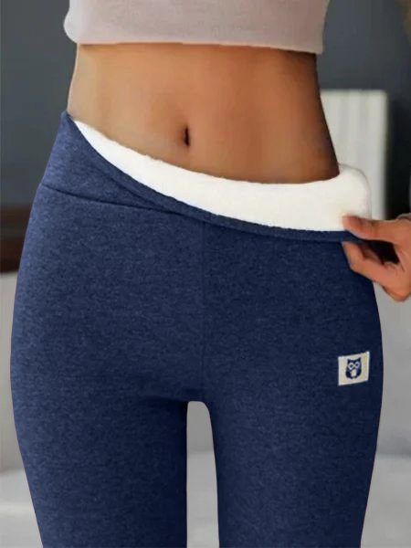 Casual Fleece Lined Leggings Pants High Waist Athletic Pants Tummy Control Stretch Workout Yoga Soft Clouds Leggings