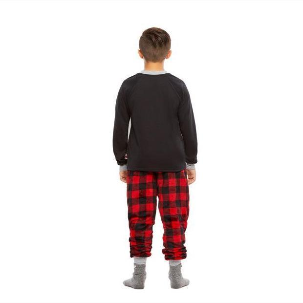 Family Matching Plaid Deer Print Christmas Pajamas Set(with Pet Dog Clothes)