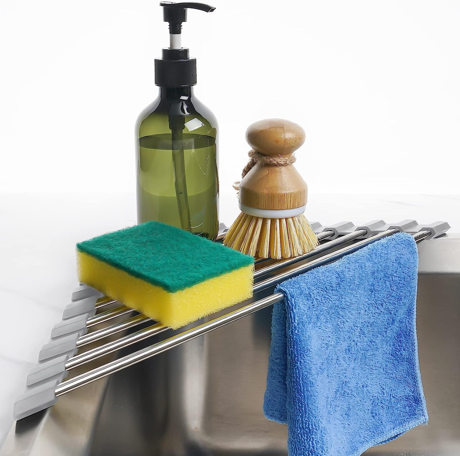 Triangle Roll-Up Sink Drainer