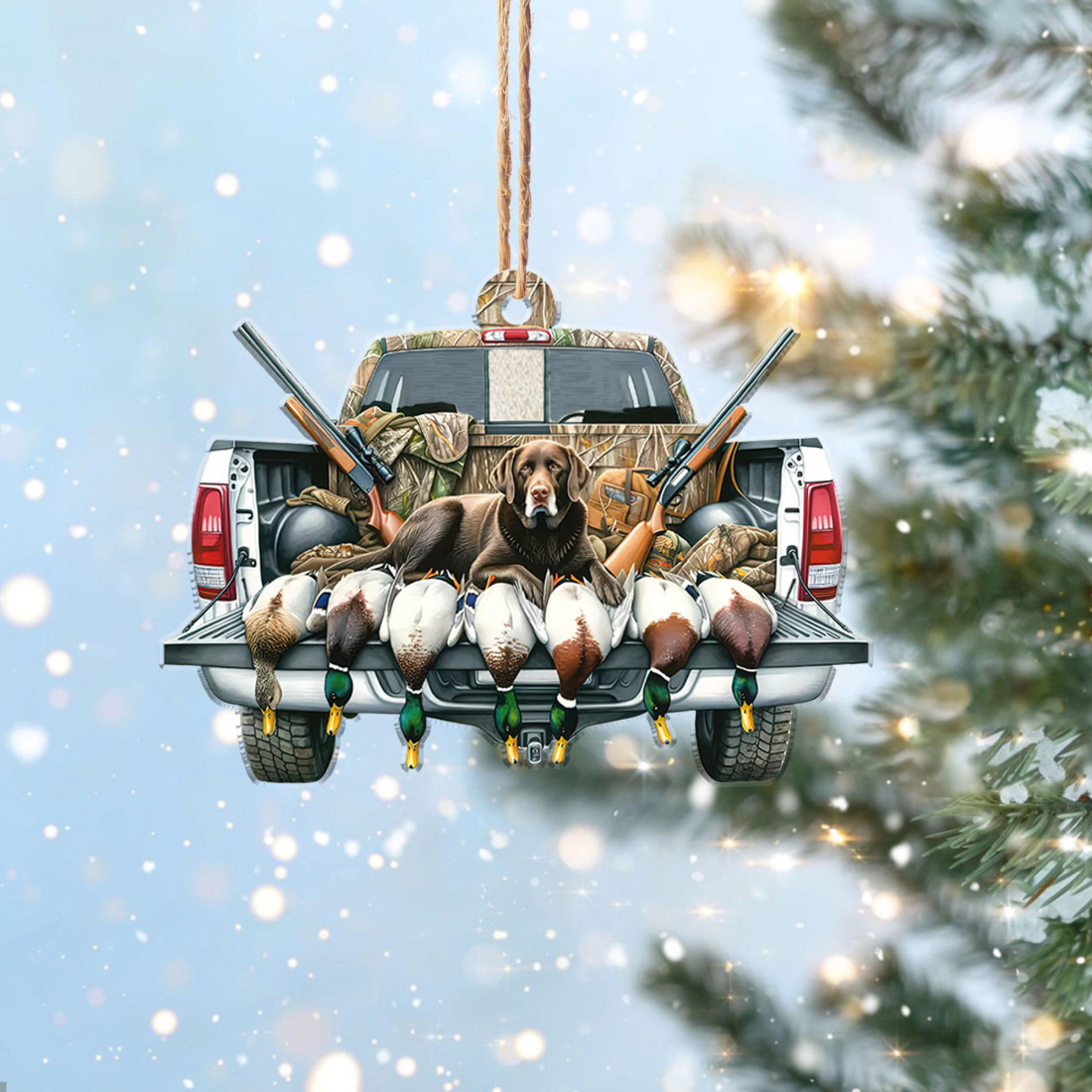 Funny Duck Hunting Ornament Thaltd