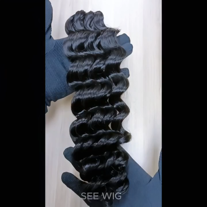 Crochet Braids - #1B Loose Deep Wave Human Hair