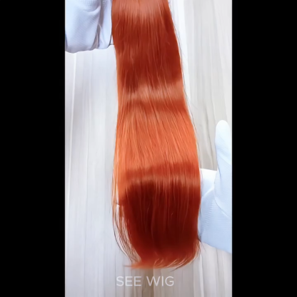 Straight Bulk Human Hair - #350 Ginger Braiding Hair