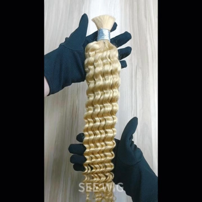Bulk Human Hair - #613 Deep Wave Braiding Hair