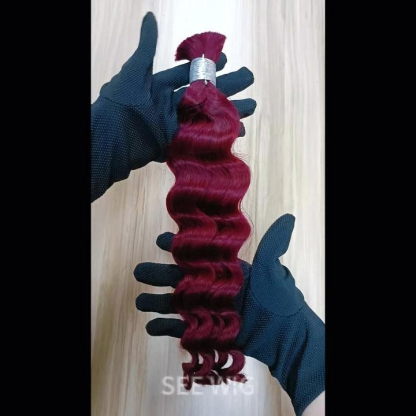 Bulk Human Hair - #99J Loose Deep Wave Braiding Hair
