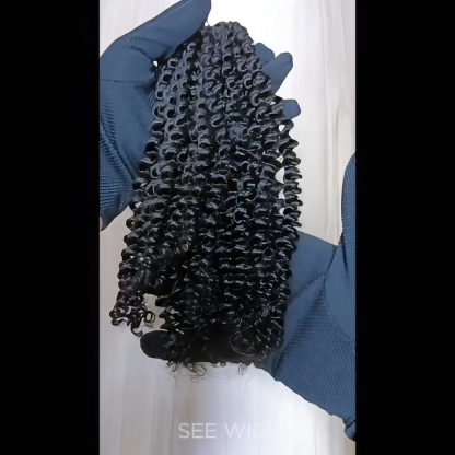 Crochet Braids - #1B Kinky Curly Human Crochet Hair