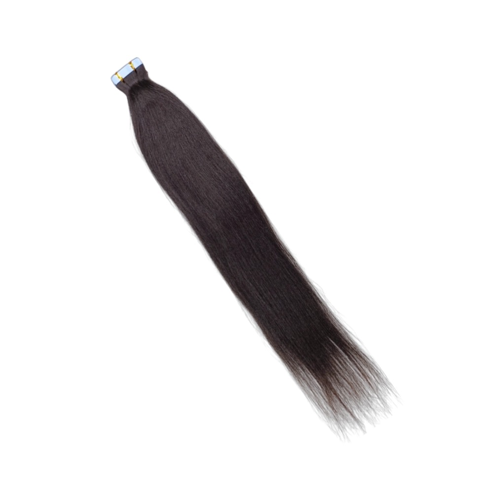 Tape In Hair Extensions - #1B Straight Human Hair