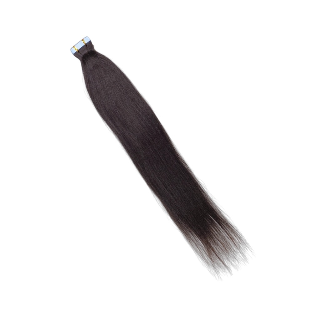 Tape In Hair Extensions - #1B Straight Human Hair