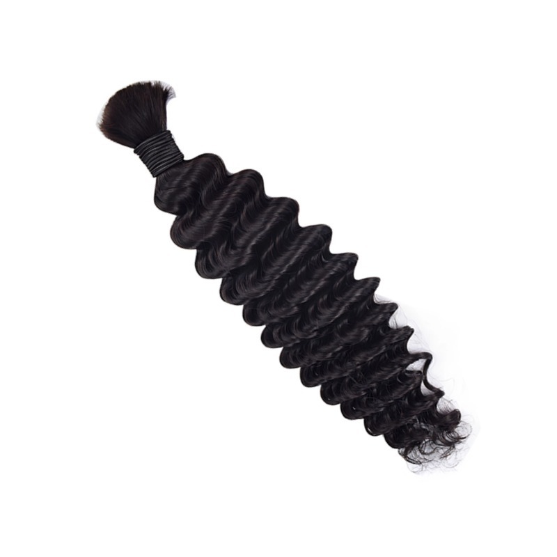 Deep Wave Bulk Human Hair - #1 Hair Extensions