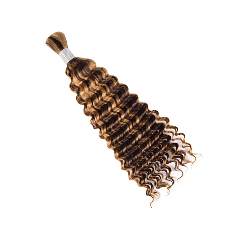 Deep Wave Bulk Human Hair - #4/27 Braiding Hair