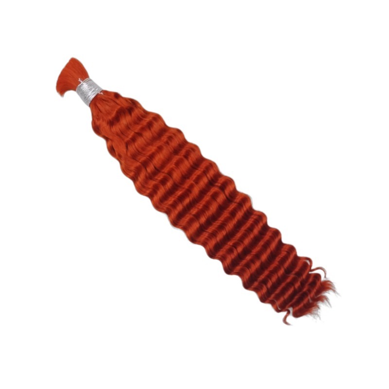 Bulk Human Hair - #350 Ginger Deep Wave Braiding Hair