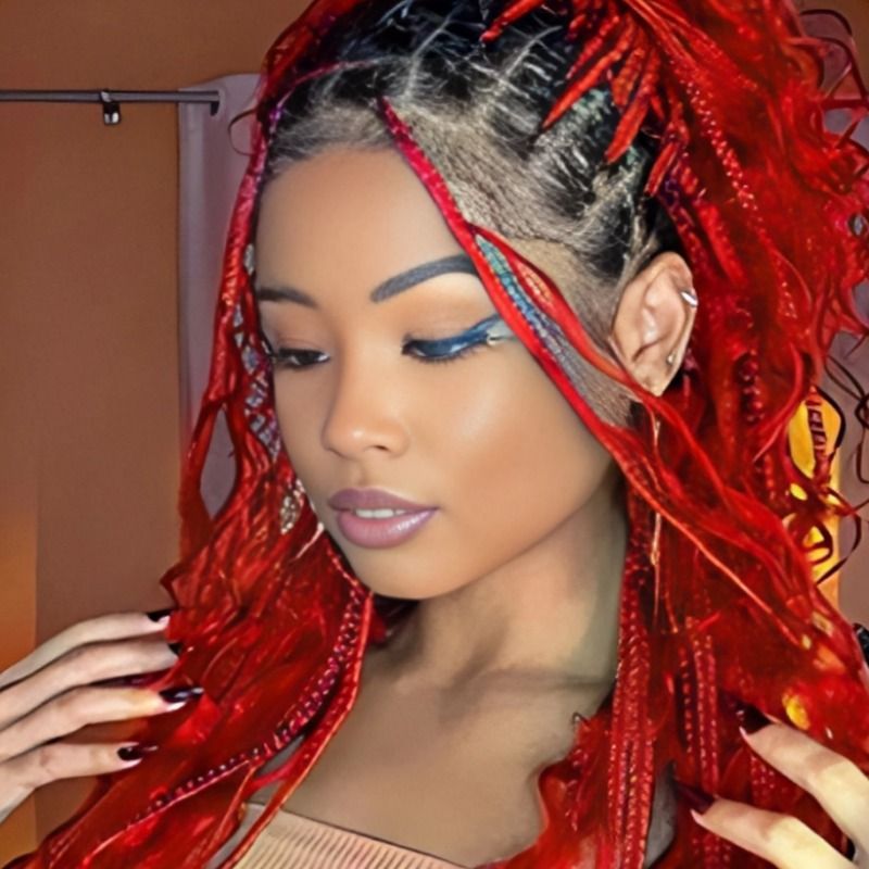 Deep Wave Bulk Human Hair - #Red Hair Extensions