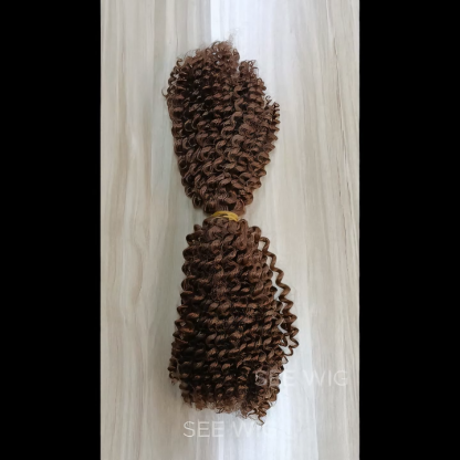 Double-ended Human Braiding Hair - #4 Kinky Curly Hair