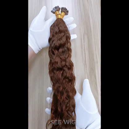 K-Tip Hair Extensions - #4 Water Wave Human Hair