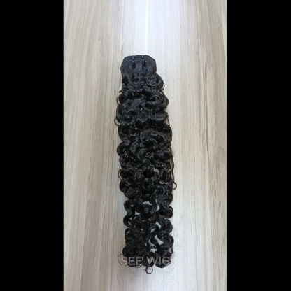 Sew In Hair Extensions - #1B Burmese Curly Human Hair Bundles