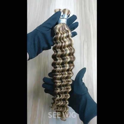Bulk Human Hair - #4/613 Deep Wave Braiding Hair