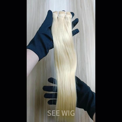 Sew In Hair Extensions - #613 Straight Human Hair Bundles