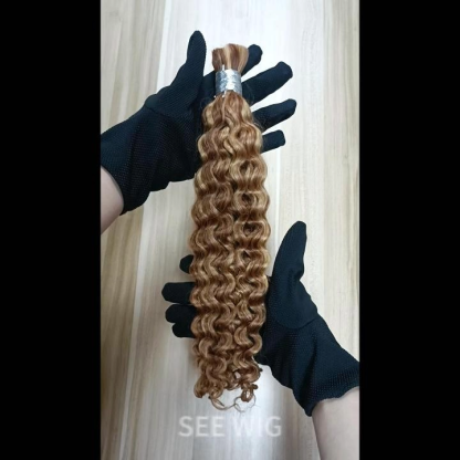 Bulk Human Hair - #27/30 Deep Curly Braiding Hair