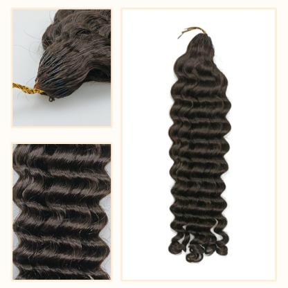 Crochet Braids - #2A Deep Wave Human Crochet Hair