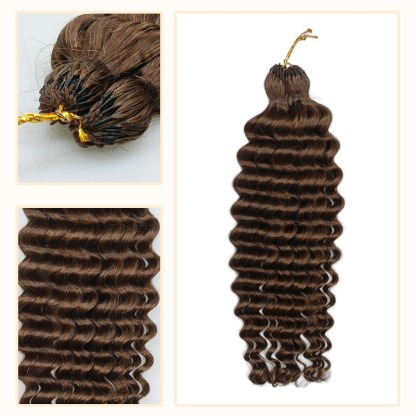 Crochet Braids - #4A Deep Wave Human Crochet Hair
