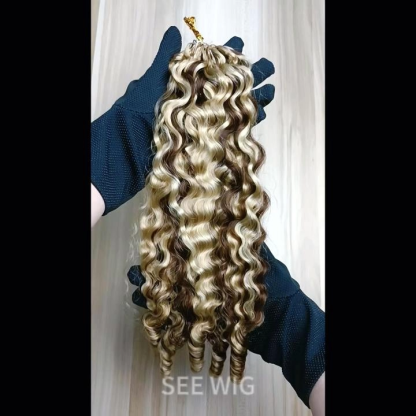 Crochet Braids - #4/27/613 French Curly Human Crochet Hair