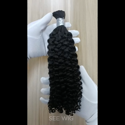 Jerry Curly Bulk Human Hair - #1 Braiding Hair