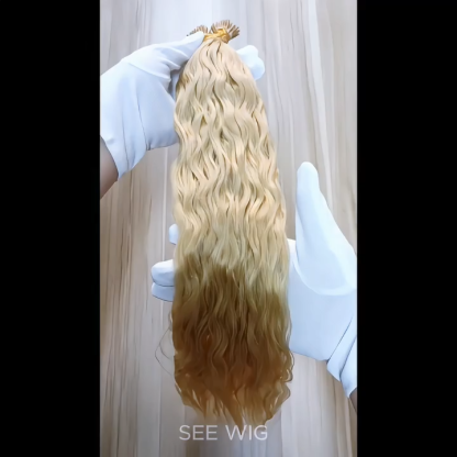 I-Tip Hair Extensions - #613 Water Wave Human Hair
