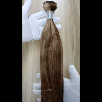 Sew In Hair Extensions - #4/27 Straight Human Hair