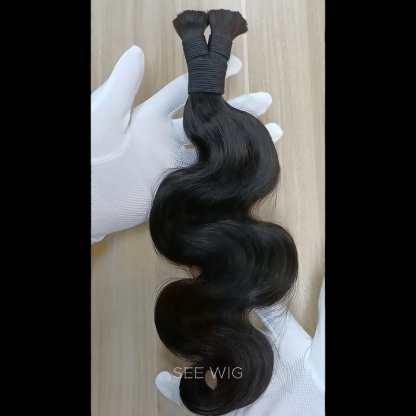 Body Wave Bulk Human Hair - #1B Black Hair Extensions