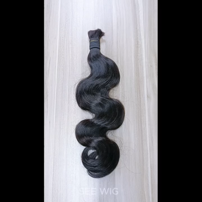 Body Wave Bulk Human Hair - #1B Black Braiding Hair