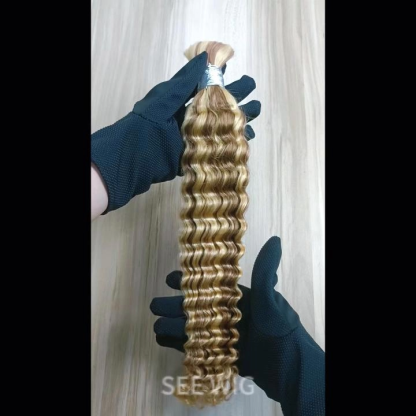 Bulk Human Hair - #30/613 Deep Wave Braiding Hair