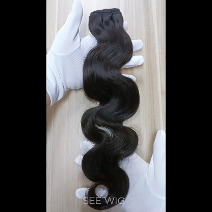 Sew In Hair Extensions - #1B Body Wave Human Hair Bundles