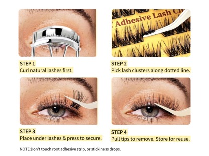 Glueless Press On Lash Clusters (48 Clusters)