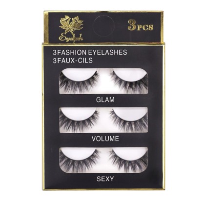 Faux Fashion Wispy Strip Eyelash Extensions(3 Pairs)