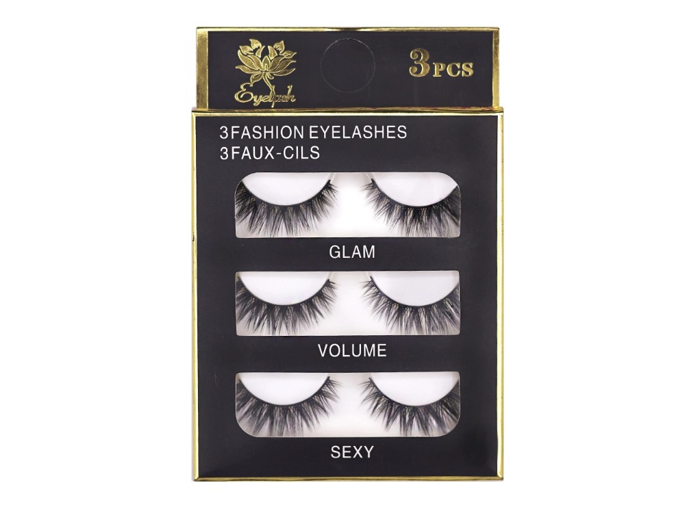 Faux Fashion Wispy Strip Lashes （3 Pairs）