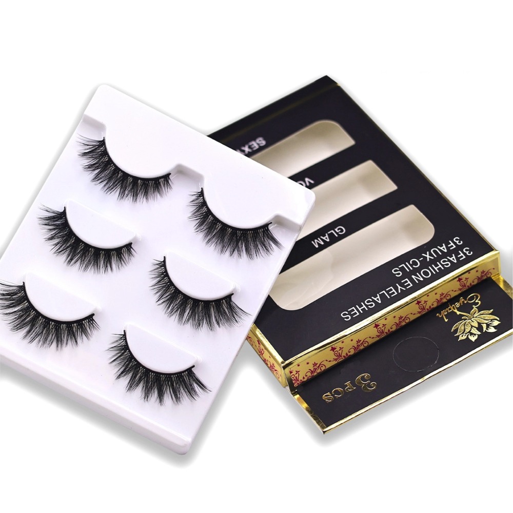 Faux Fashion Wispy Strip Eyelash Extensions(3 Pairs)